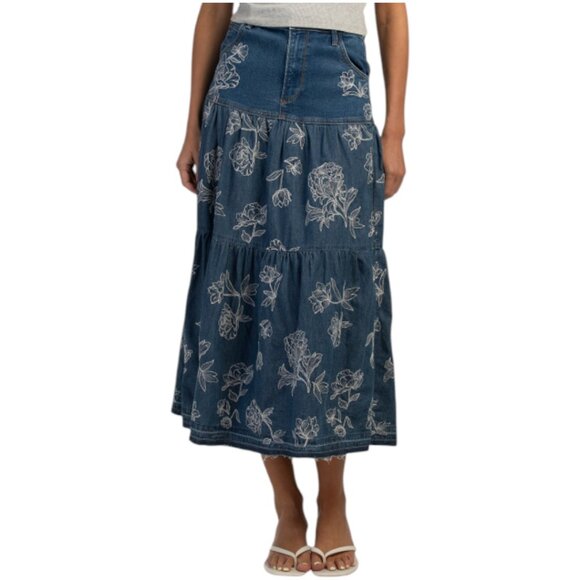 DRIFTWOOD JEANS Porcelain Etched Ria Skirt - Picture 1 of 3
